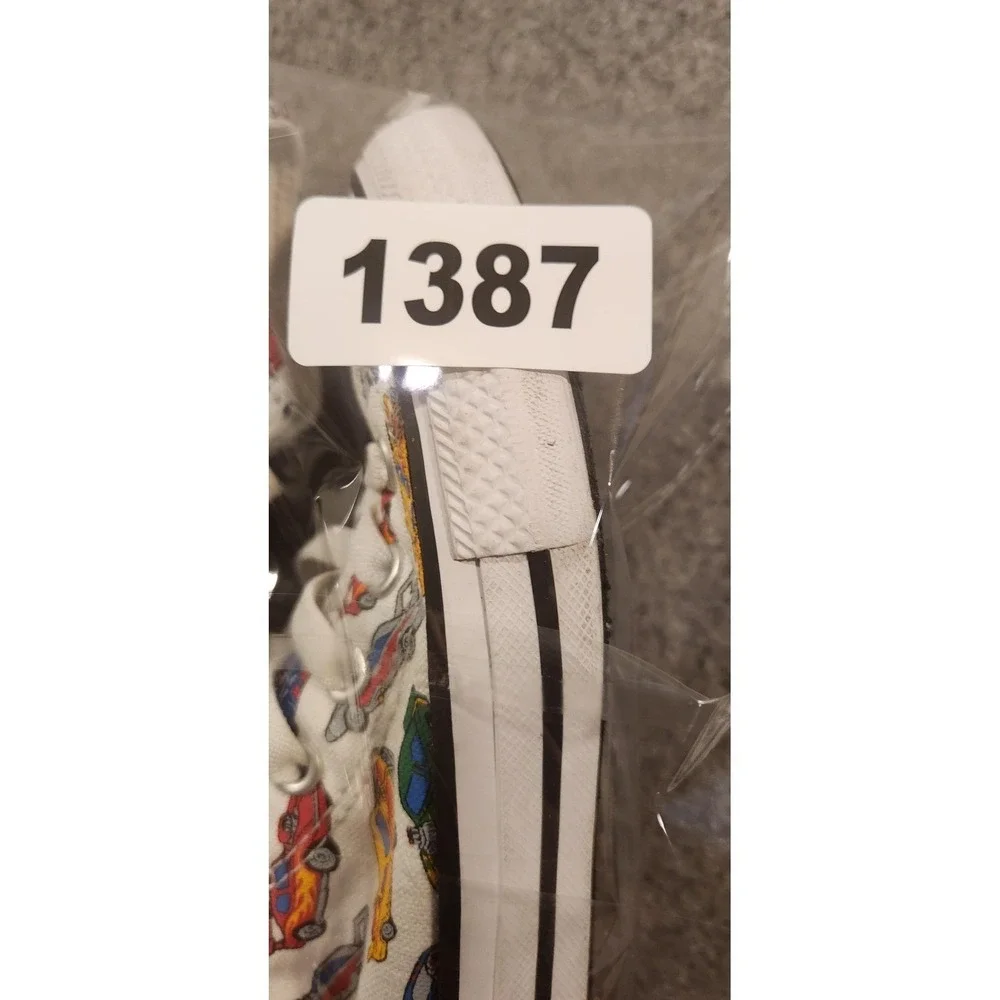 Converse Chuck Taylor All Star Shoes Kids Size 12 Car Print High Top Sneakers